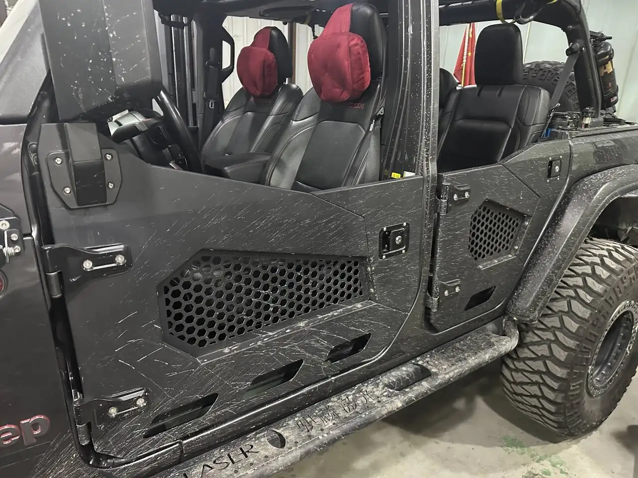 SXMA JL1172 Half Door 2/4 Doors Steel with Side Mirrors Summer Door Armor Guard Off-road for Jeep for Wrangler JL 2018+ 4X4