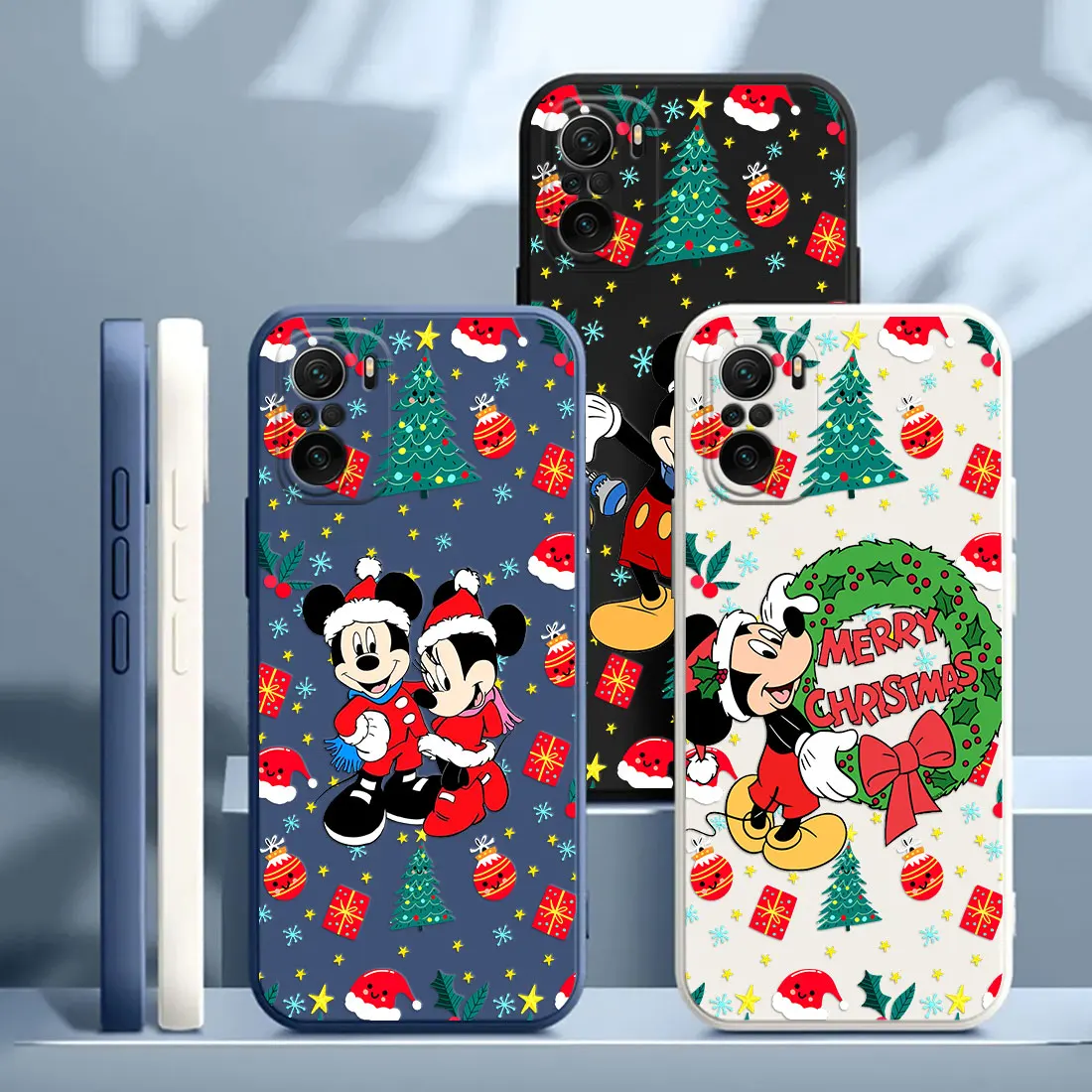 

Merry Christmas Mickey Mouse Case For Xiaomi Poco X7 F7 M7 X4 X5 F6 M6 Pro X3 Mi 11 10T 11T 12T 13T 14T 15T Pro 15 Phone Cover