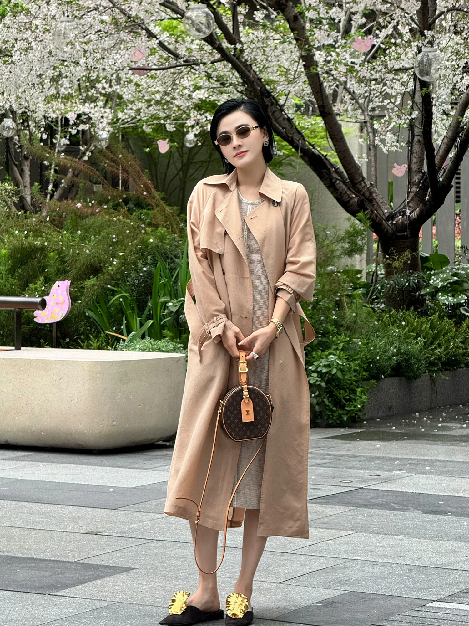 

London Fog Chapter Women's Acetate Silk Windbreaker Spring Summer High-End Design Showroom Style Luxury Outerwear