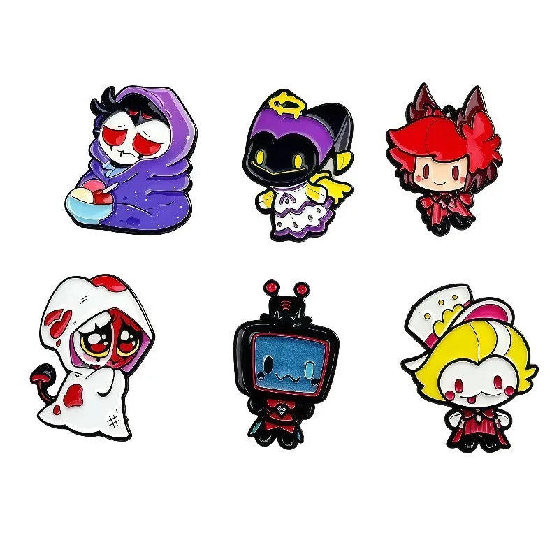 

Hazbin Hotel Cartoon Anime Alloy Broch Badge Creative Personalized Accessories Fashion Versatile Decorative Badge New Style