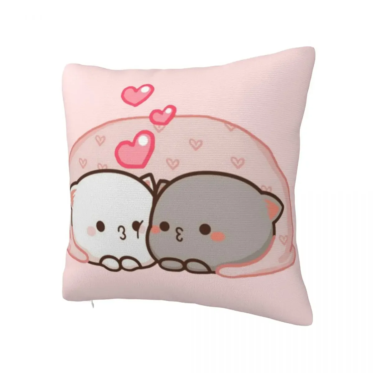 Mochi Milk Peach Goma Pillow Cover Pink Cartoon Cats Soft Pillow Case Cushion Cover Pillowcases For Office Car Home Decorative