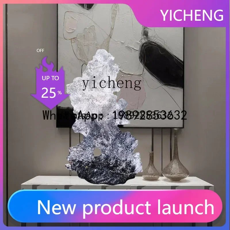 LYY   Living room abstract mountain stone decoration transparent resin entrance handicraft floor ornament