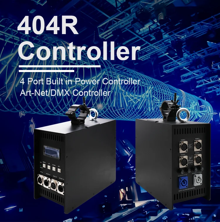 DMX SPI Stage Lighting 4-Port Output LED Programmable Signal & Power Integrated 110-220V for Controller