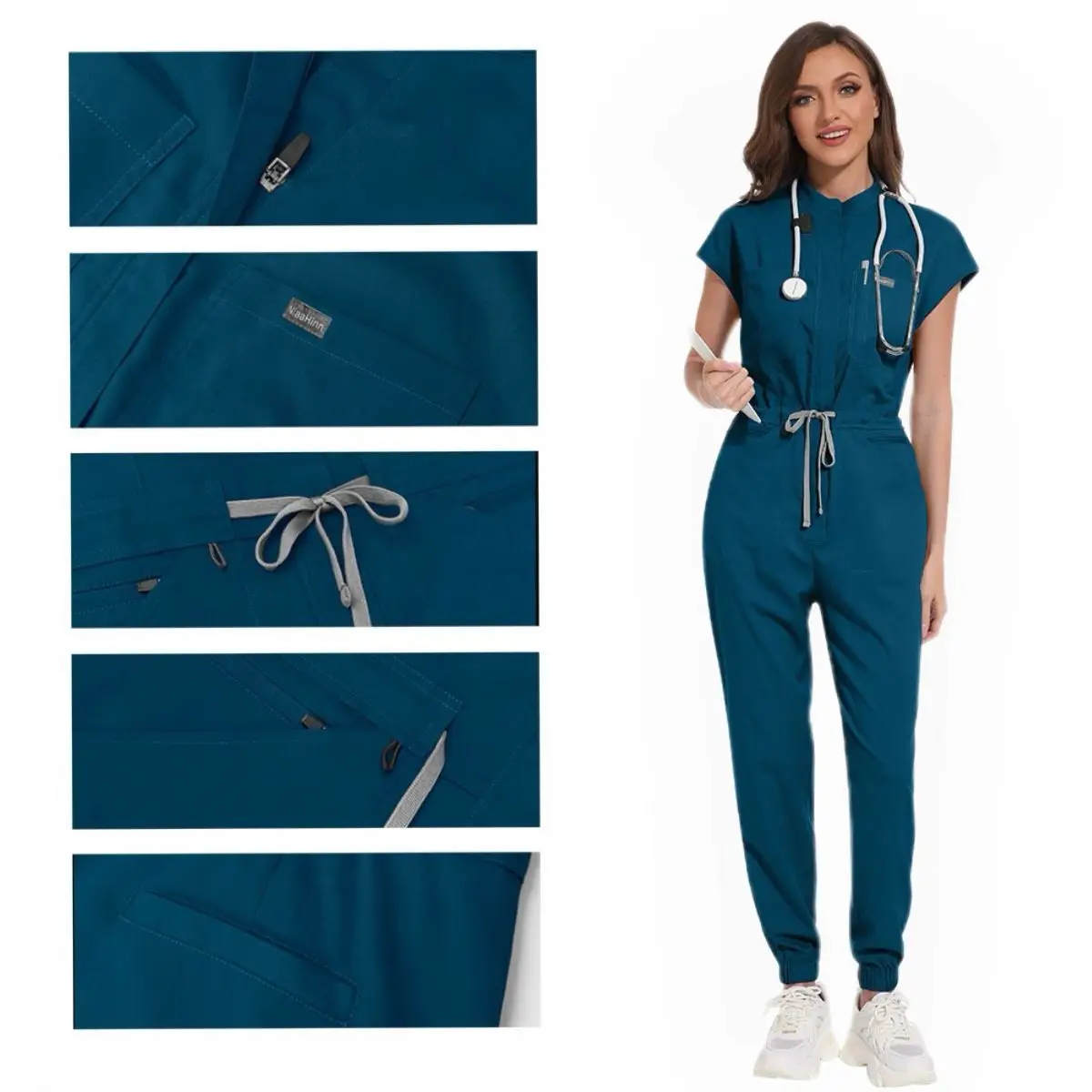 

New Design Trs Fabric 1 Piece Scrub Jumpsuit Scrubs Suits Scrubs Jumpsuit