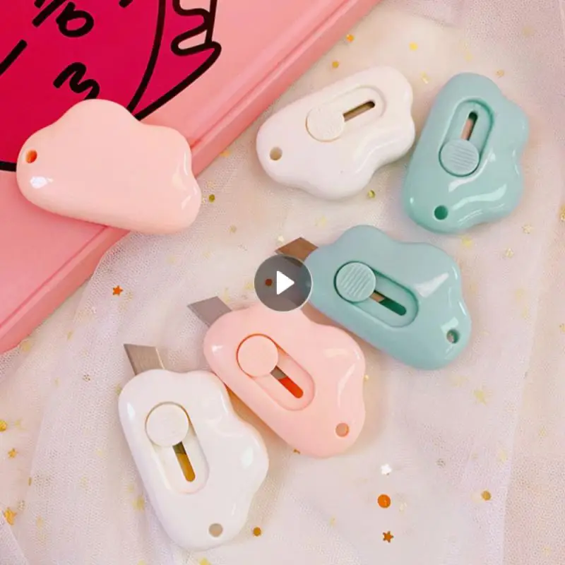 

Cute Rabbit Cloud Color Mini Portable Utility Knife Paper Cutter Cutting Paper Razor Blade Office Stationery Cutting Supplies