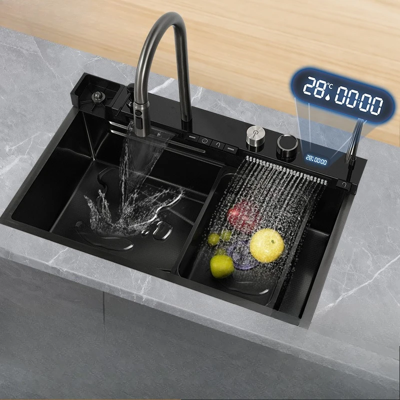 Stainless steel sink nano honeycomb embossed kitchen sink multi-functional vegetable basin new