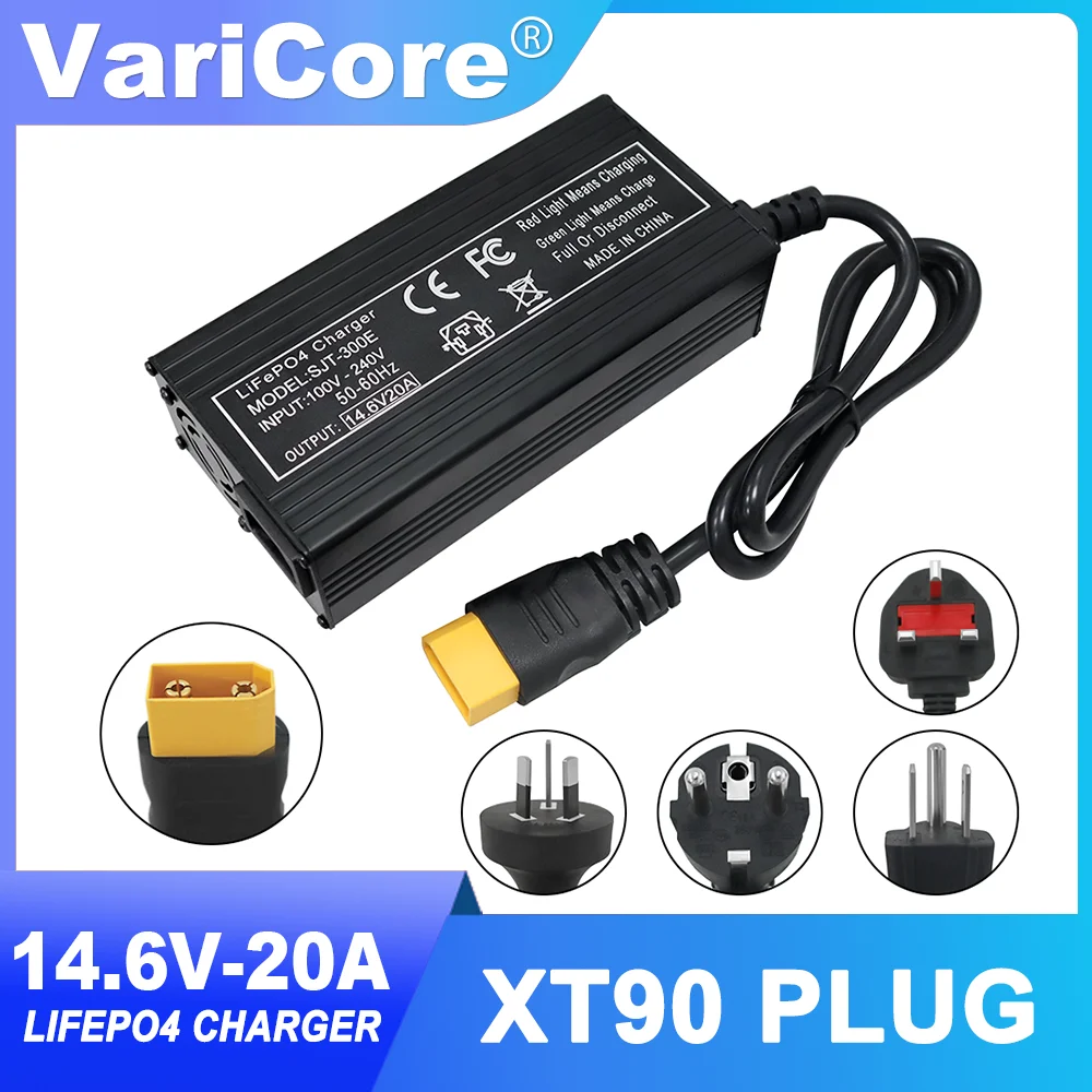 VariCore 14.6V 20A Smart Lifepo4 Battery Charger 110-220V 4S 12V High Power Charger For Lithium iron Phosphate Battery Pack