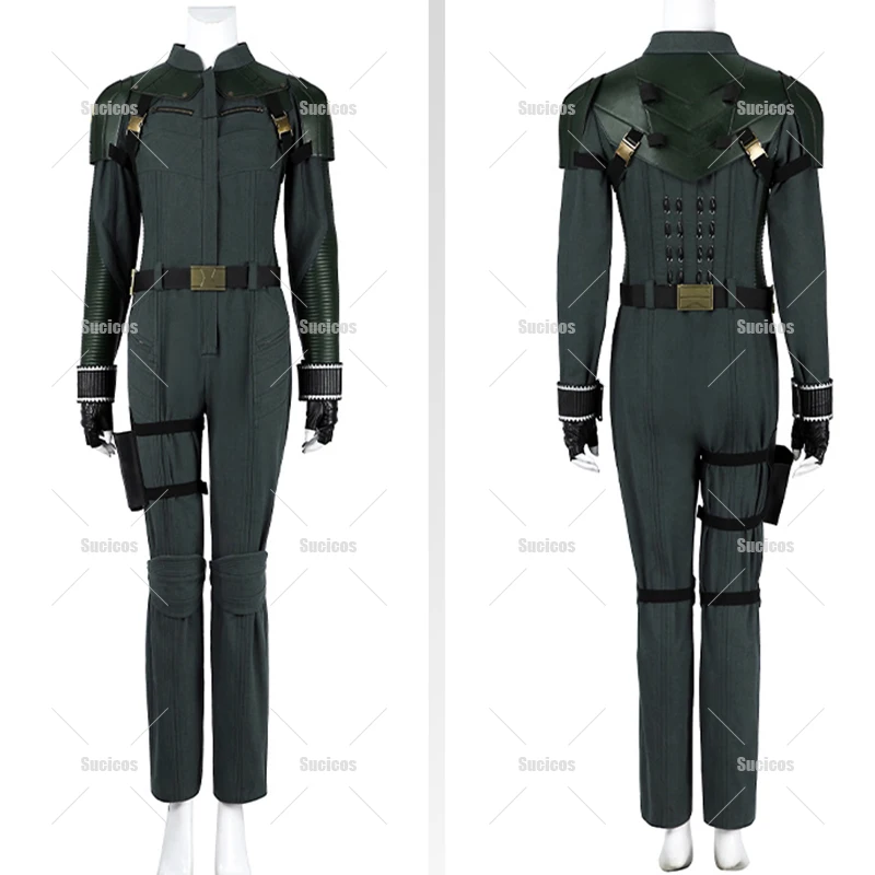 أزياء الأرملة السوداء يلينا بيلوفا التأثيرية بدلة قفازات نيبادس معصمه بدلة قتالية للنساء ملابس حفلات الهالوين