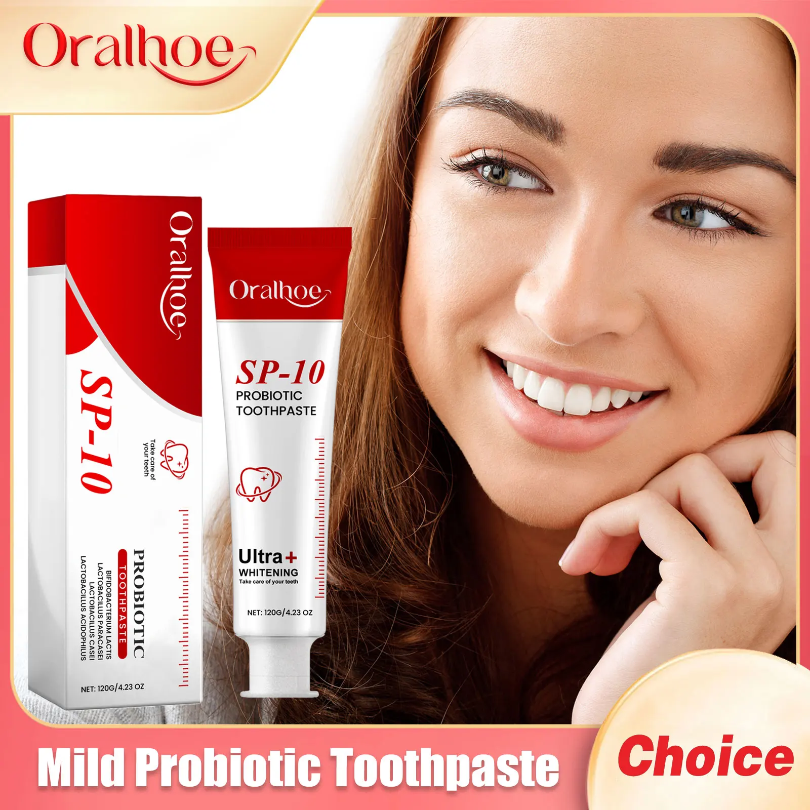 

Мягкая пробиотическая зубная паста для свежего дыхания, удаления налета и пятен, глубокой очистки, гигиены полости рта, отбеливания зубов, 120 г