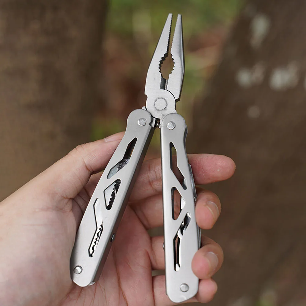 EDC Multifunctional Pliers Tactical Knives Nylon Oxford Bag Outdoor Survival Camping Folding Knife Multitool Pliers EDC Gadgets