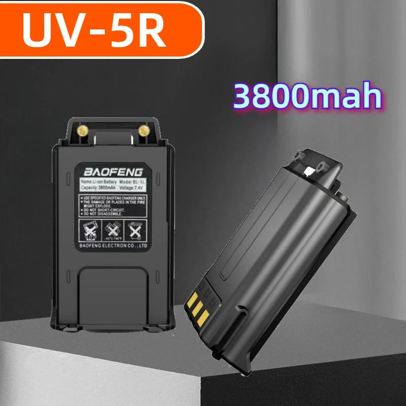 

New UV-5R Battery Thickened and USB BL-5 3800mAh Rechargeable Lithium Battery 7.4V for UV-5RE Two Way Radio