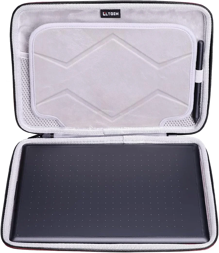LTGEM Tablet Case for One by Wacom Medium Graphics Drawing Tablet fits Model # CTL672K1A - Hard Protective Cases for Travel and