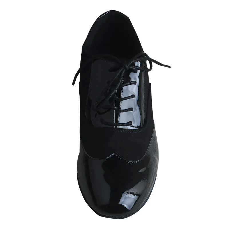 Wedopus zapato de baile de Salsa de tacón cubano personalizado para hombre suela de ante de tacón bajo zapatos de baile negros para hombre salón de baile