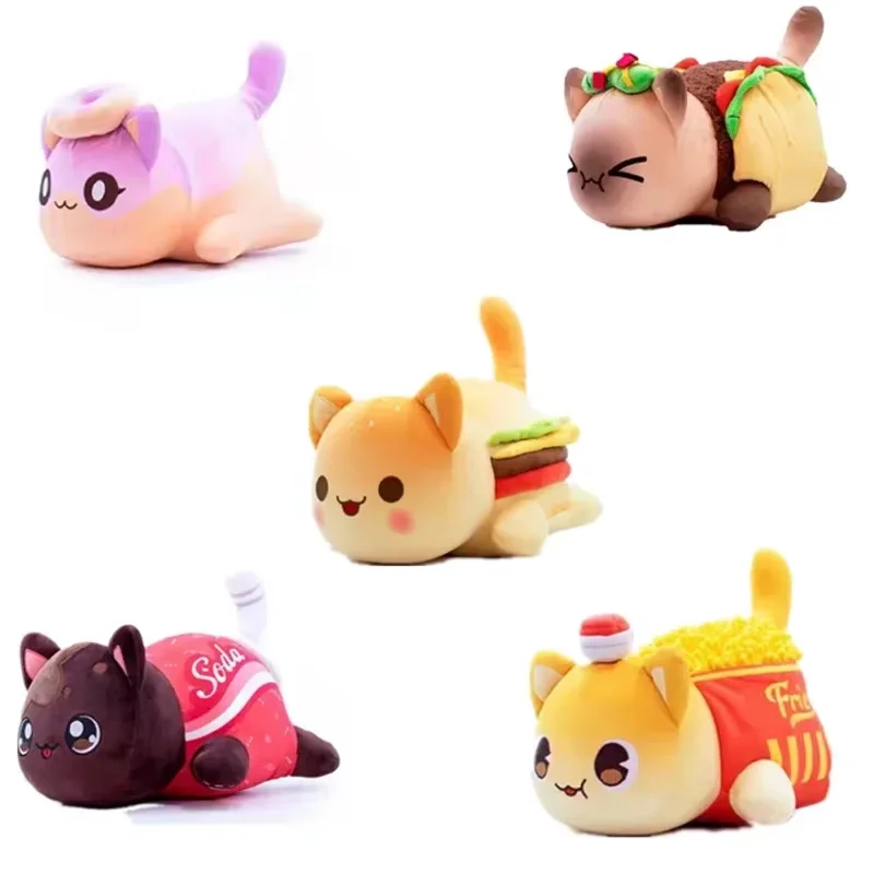 ตุ๊กตาแมวแอฟมอว์ น่ารัก ของเล่นตุ๊กตาแมว อาหารแมว ตุ๊กตาแมวโคล่า เฟรนช์ฟรายส์ โดนัท ตุ๊กตาแมวขนนุ่ม ของเล่นตุ๊กตาแมว หมอนหนุนนอน ของขวัญคริสต์มาส