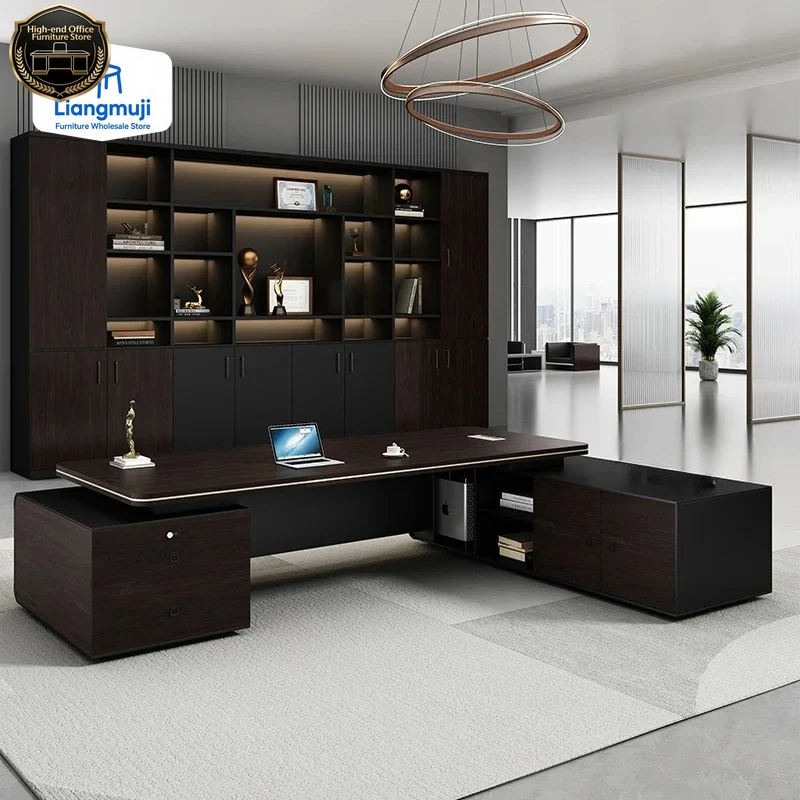 

Роскошный офисный стол L-образной формы с дизайнерскими ящиками, портативный компьютерный стол, современный офисный мебельный гарнитур Mesa De Escritorio