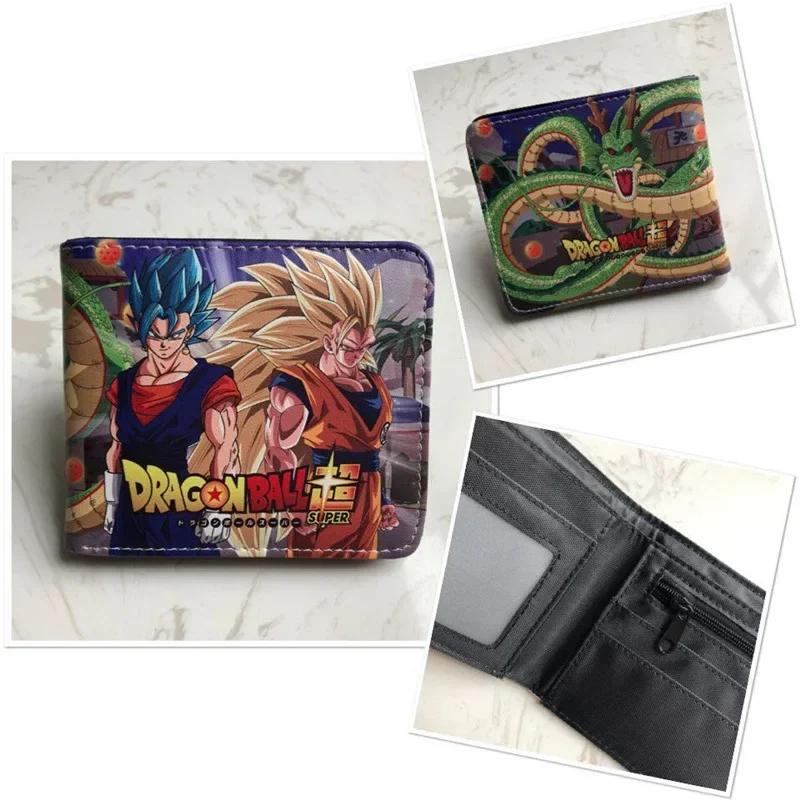 Dragon Ball Anime Foldable Wallet Goku Vegeta IV Women Men Card Clip Bag Children Cartoons Cosplay Wallets Birthday Gifts