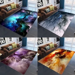 3D Galaxy Space Star Carpet Home Bedroom Living Room Decorative Floor Mat Bathroom Room Non-Slip Carpet Door Mat