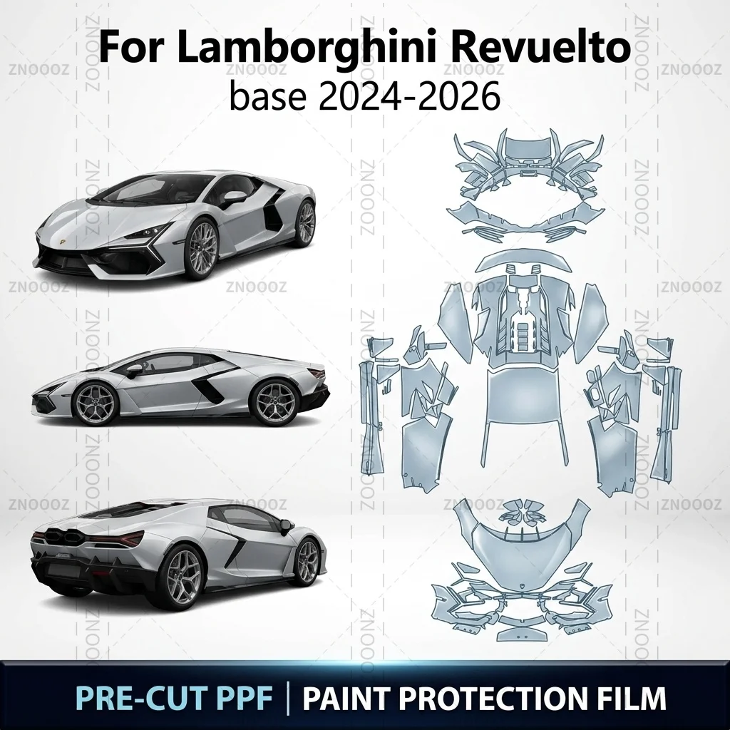 For Lamborghini Revuelto Base 2024-2026 8.5Mil Precut PPF Paint Protection Film TPU Self Full Vehicle Glossy Clear Matte Black