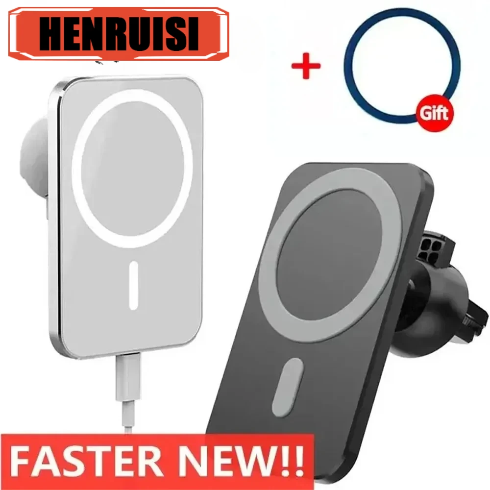 Car Wireless Charger Fast Car Charger 15W Quick Charger Mounted Air Vent Car Phone Holder for iPhone15 Pro Xiaomi Huawei Samsung