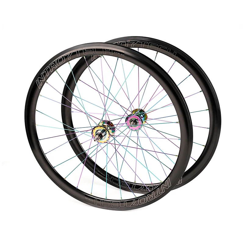 Intro7 WS008 Wheelset 700C Fixed Gear Front and Rear Wheel Sets Aluminum Alloy Single Speed Track Cycling Parts