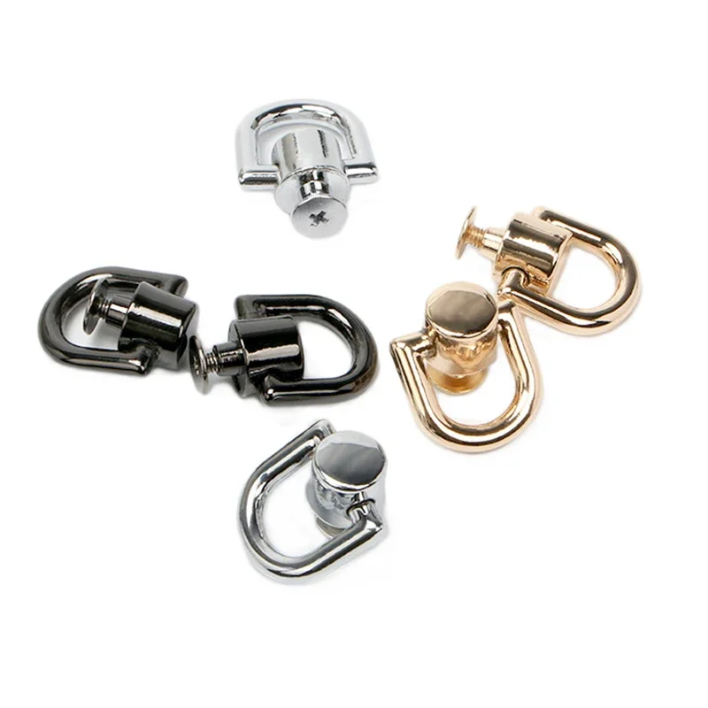 10 Pcs Zinc Alloy Belt Ring For Claw Clasps Connector Buckles Bag Chain Screw Detachable Buckles DIY Reform Accessories