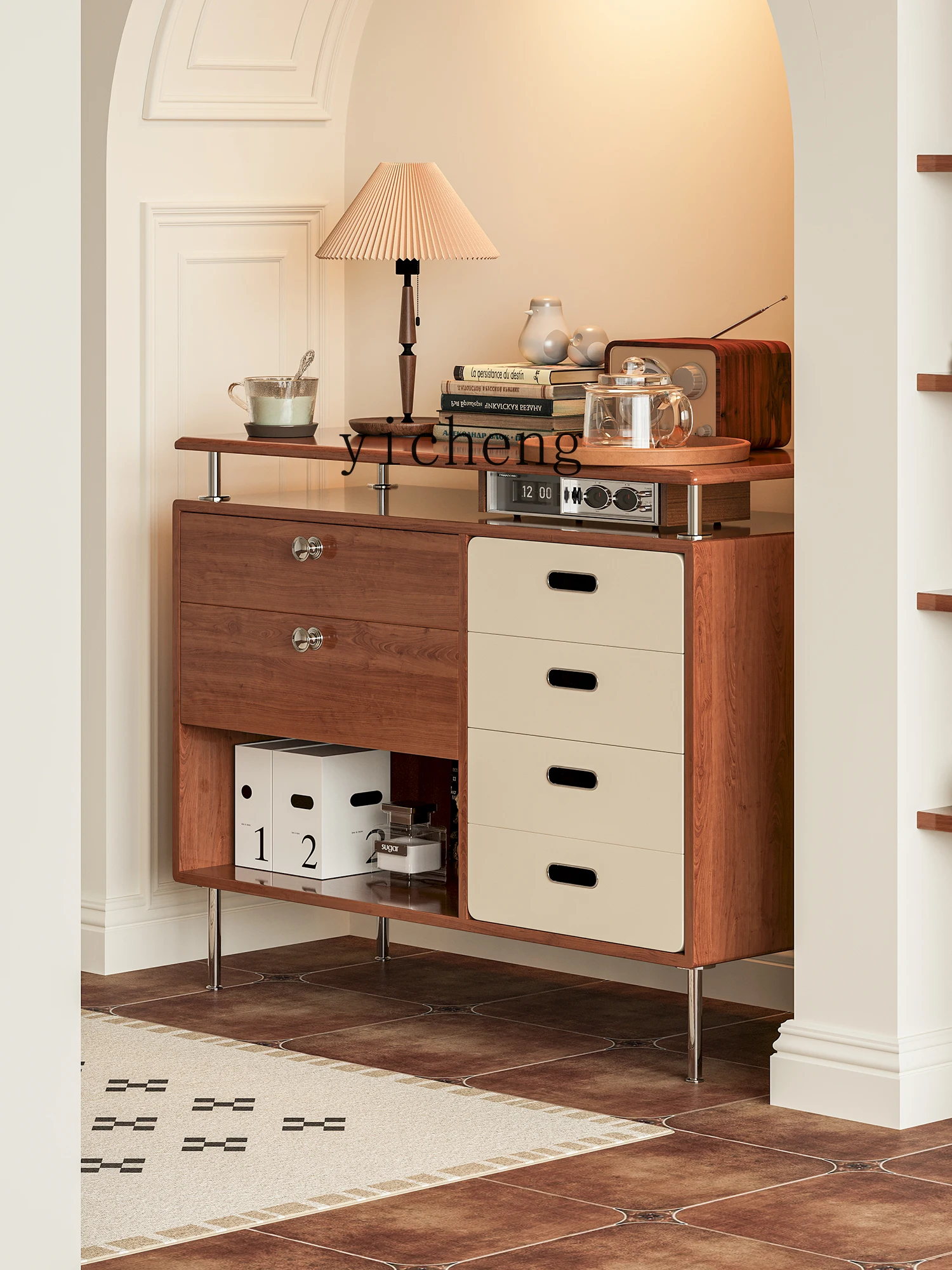 

LSL dining side cabinet simple design living room tea side cabinet against the wall locker storage cabinet