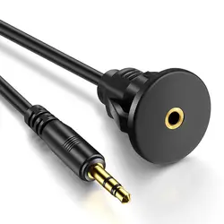 Boat Truck Extension Cable Waterproof 3.5mm AUX Flush Mount Cable Car Panel Audio Jack