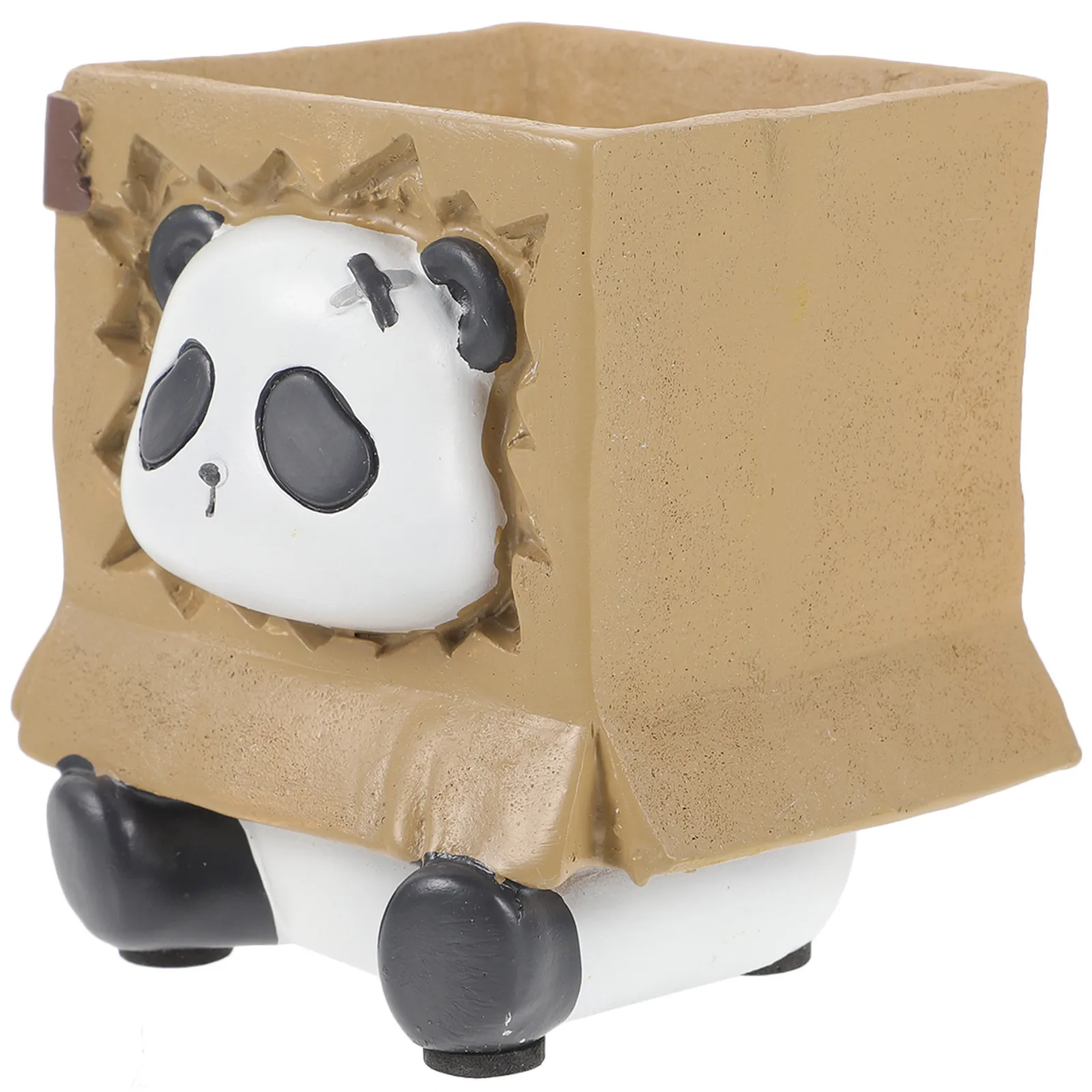 Resin Panda Pen Holder Multi-Functional Desk Organizer for Office Home School Desktop Storage Pen Cup Pencil Holder Bonsai