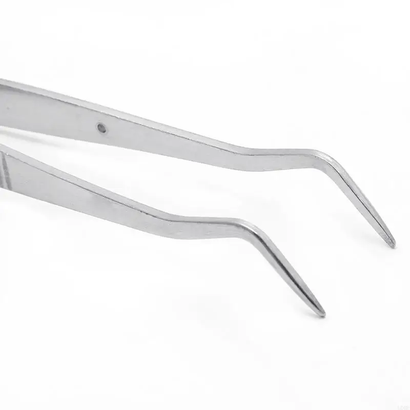 U0DE Пинцет из нержавеющей стали с зубчатыми изогнутыми стоматологическими инструментами Стоматологический инструмент