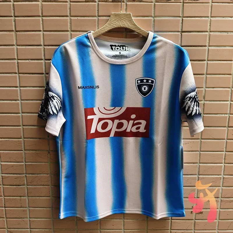 Stock UTOPIA Jersey Mesh Quick Drying Sports Disappearing No.10 Cactus Jack Blue White Striped Eagle Print Men Women Tops 0