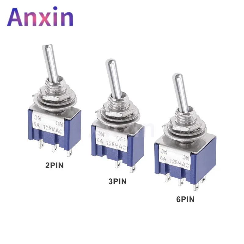 

10pcs ON-OFF-ON / ON-ON Miniature Toggle Switches Mini MTS-102 103 202 203 Power Button Switch Car