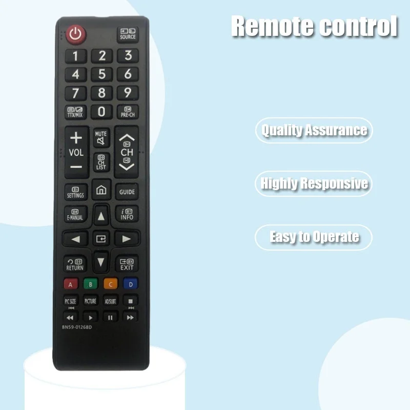 

BN59-01268D Remote Controller Comfortable Grips Smart TV Controller Battery Powered Replacement Parts for Samsung TV UE40MU6103