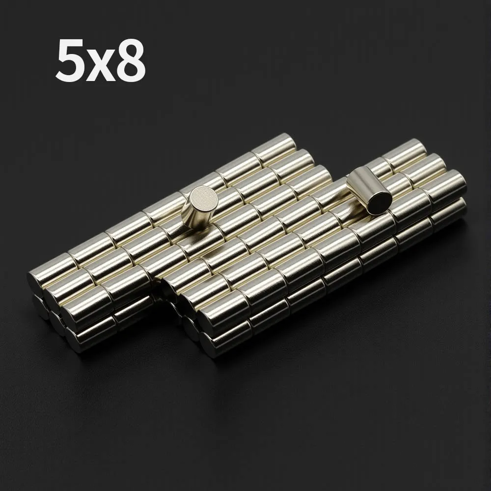 5x8mm Powerful Neodymium Magnet N35 NdfeB Permanent Magnetic imanes Round Super Strong Fridge Magnets DIY