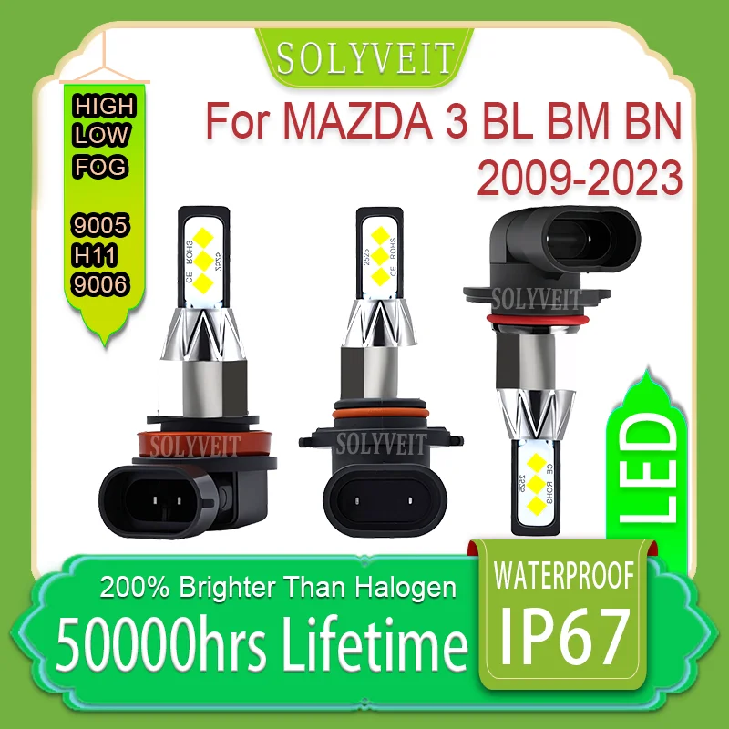

Long Service Life durable 9005 H11 9006 Headlight fog LED For MAZDA 3 BL BM BN 2009 2010 2011 2012 2013 2014 2015 2016 2017-2023