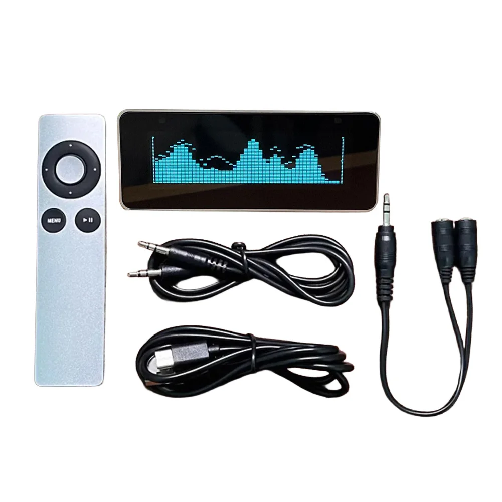 

AK25664 V2.0 Clock Music Spectrum Clock 3.5MM Signal Input Aluminum Alloy Shell Firmware Upgradeable Adjustable Brightness Clock