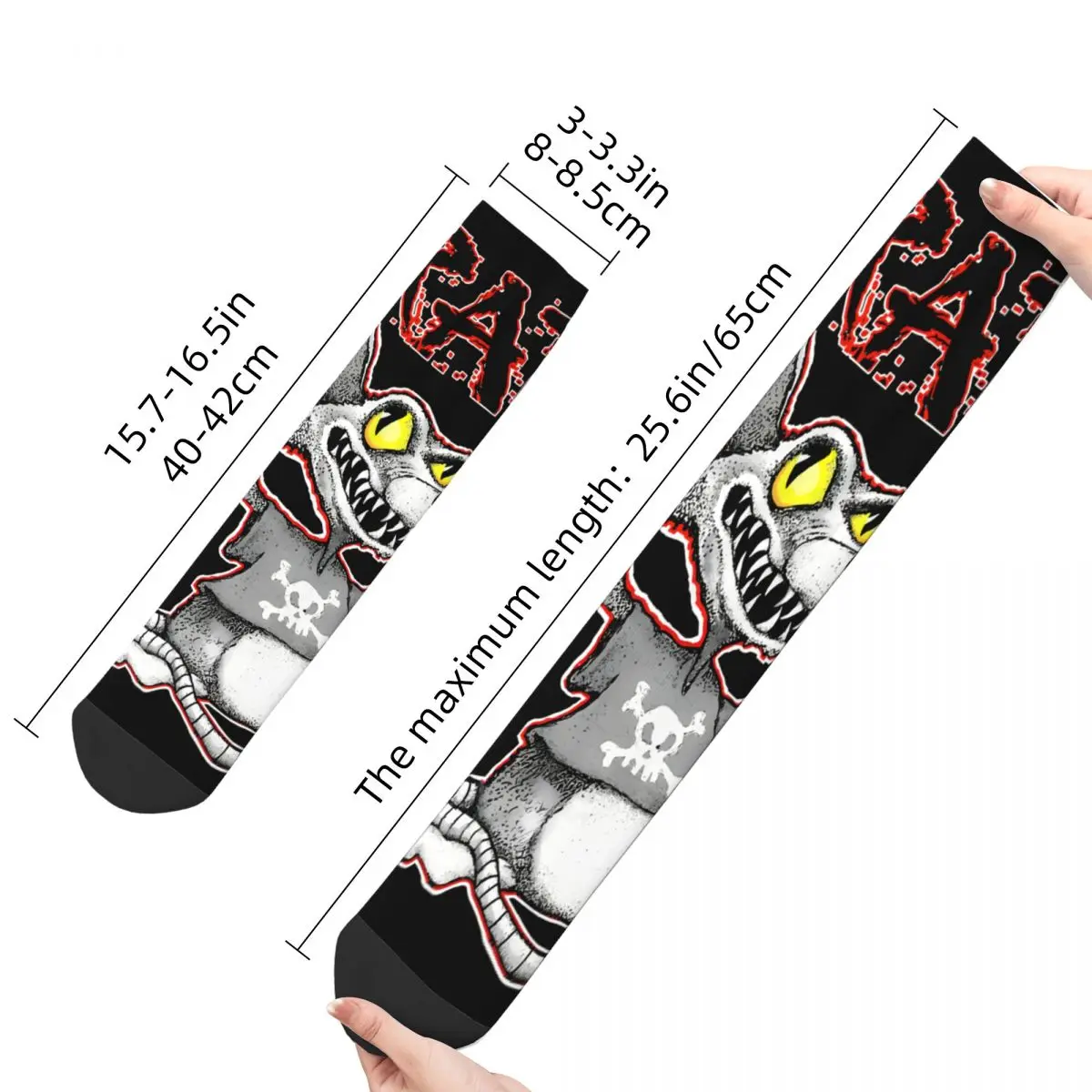 Men's Rat Mouse Crazy Socks, Contos do Rat Fink Filme de desenhos animados, Impresso sem costura, Engraçado Novidade Crew Sock, Presente unisex para meninos