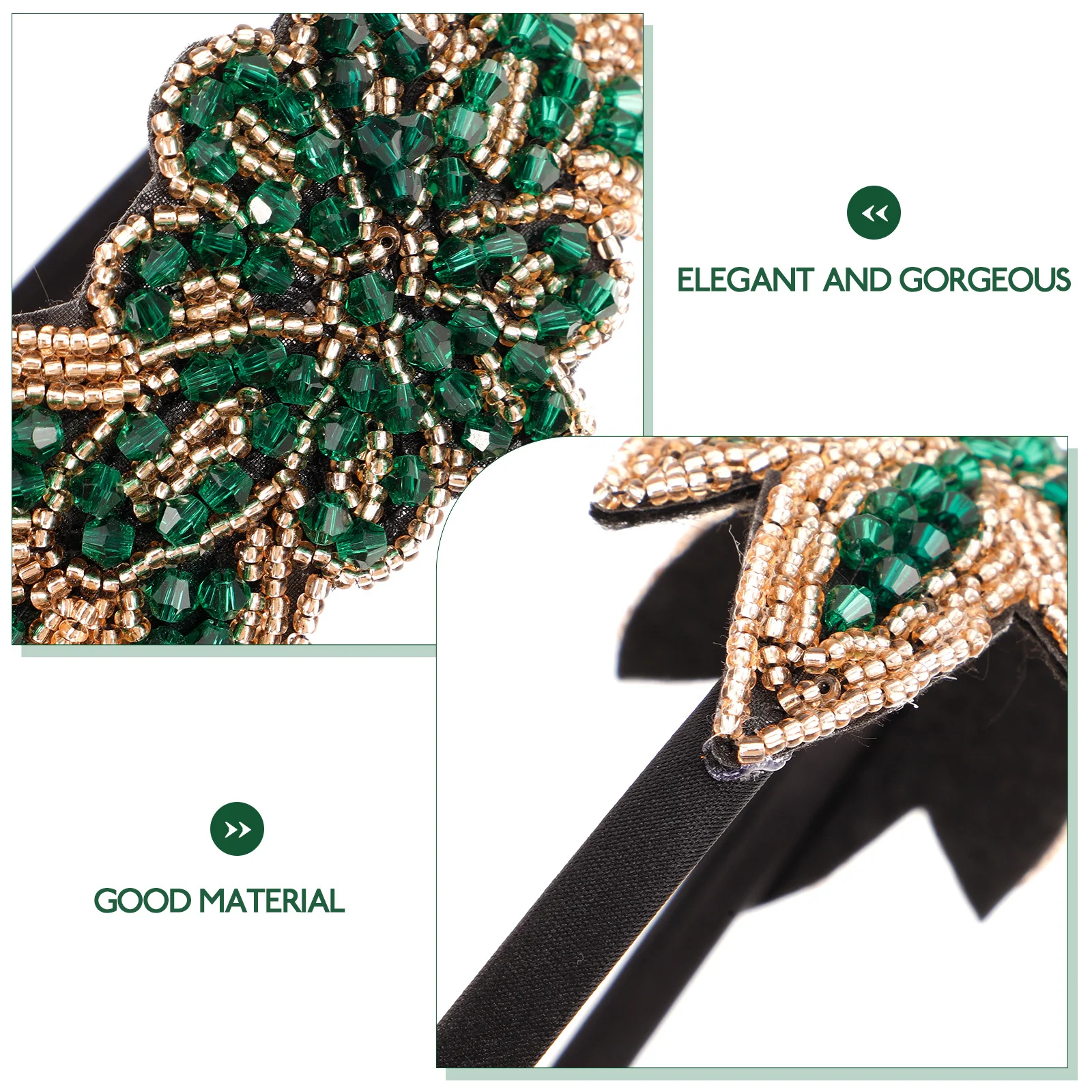 

1pc Beaded Hoop Headband For Party Wedding Prom Resin Hair Accessories Women Headdress Elegant Hairband Decor Hair Styling Tool