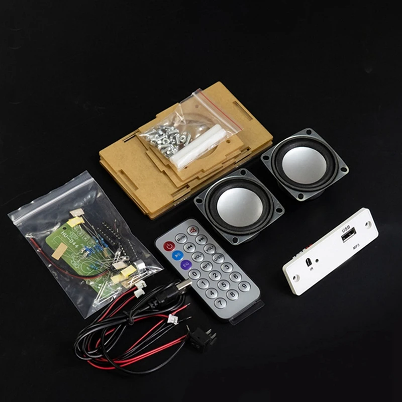 DIY Electronic Kit Bluetooth Speaker Music Spectrum Soldering Practice LED Flash Display Soldering Project Practice DIYB