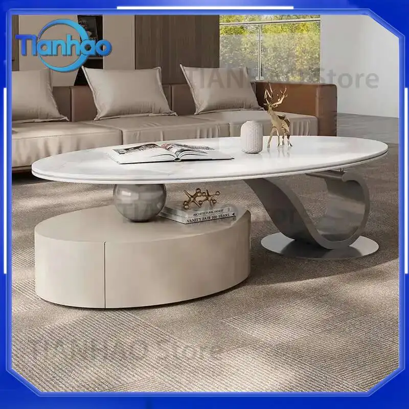 Nordic Modern Designer Luxury Coffee Table for Kitchen Living Room Aesthetic Cute Minimalist Service Couchtisch Home