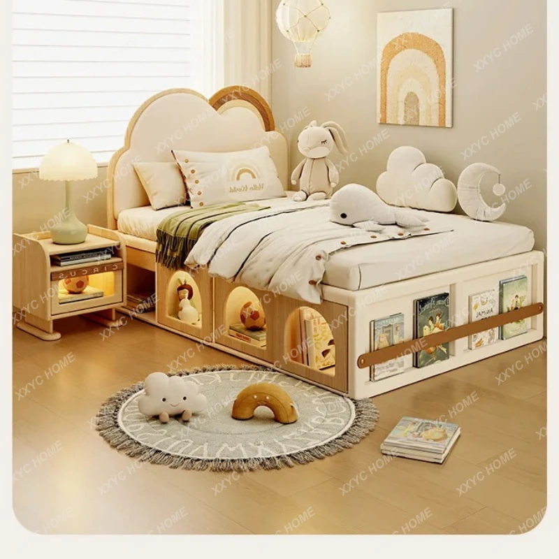 

LNormal Safety Kids Beds Safety Simple Custom Single Children Beds Toddler Modern Style Camas Infantiles Furniture Ho