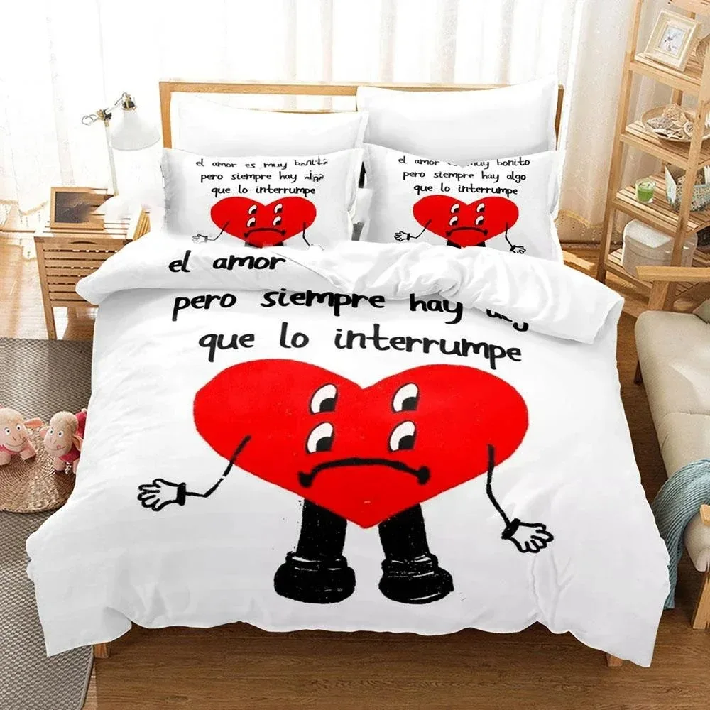

UN VERANO SIN TI Bedding Set Bad Bunny Duvet Cover Bedroom Comforter Single Twin King ​Size Quilt Cover Home Textile