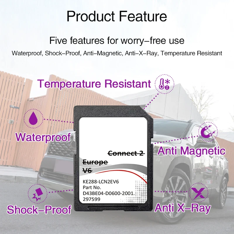 SD Maps Connect 2 V6 2021 2022 Europe 2021 for Nissan Car Connect2 Navigation Memory