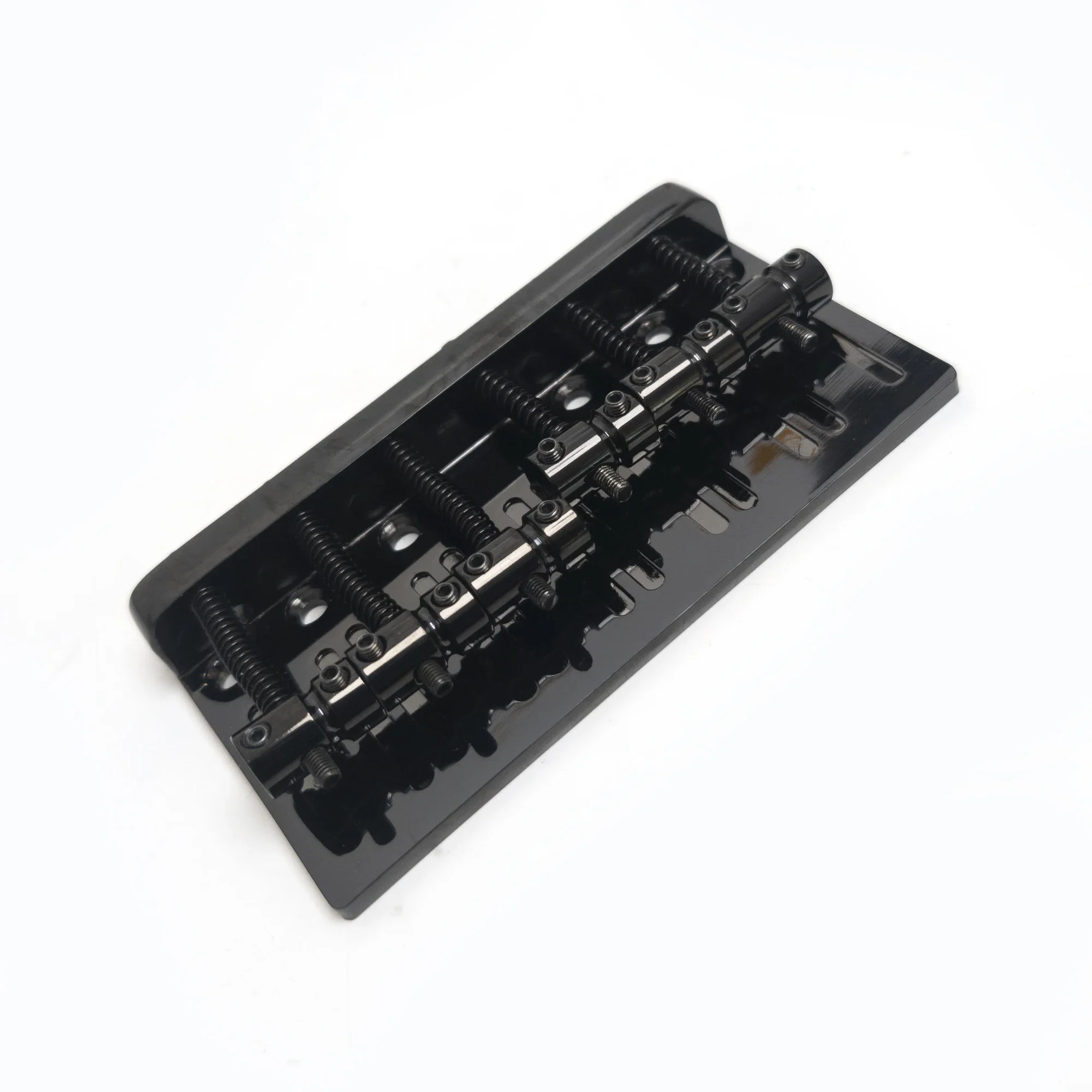 Puente de guitarra de bajo de 6 cuerdas, puente rígido fijo de Metal, pieza trasera de guitarra, accesorios de guitarra cromados y negros