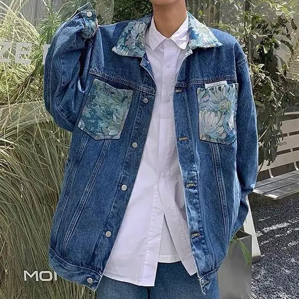 

Korean Fashion Pocket Denim Jacket For Men Style Casual Cotton Women Retro Jeans Outerwear Kpop Coat Chamarras Para Hombre 2022