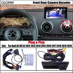 Reverse Camera For Audi A3 8V S3 2012 2013 2014 2015 ~ 2019 2020 OEM Screen Update Front Rear View Camera No Need Programming