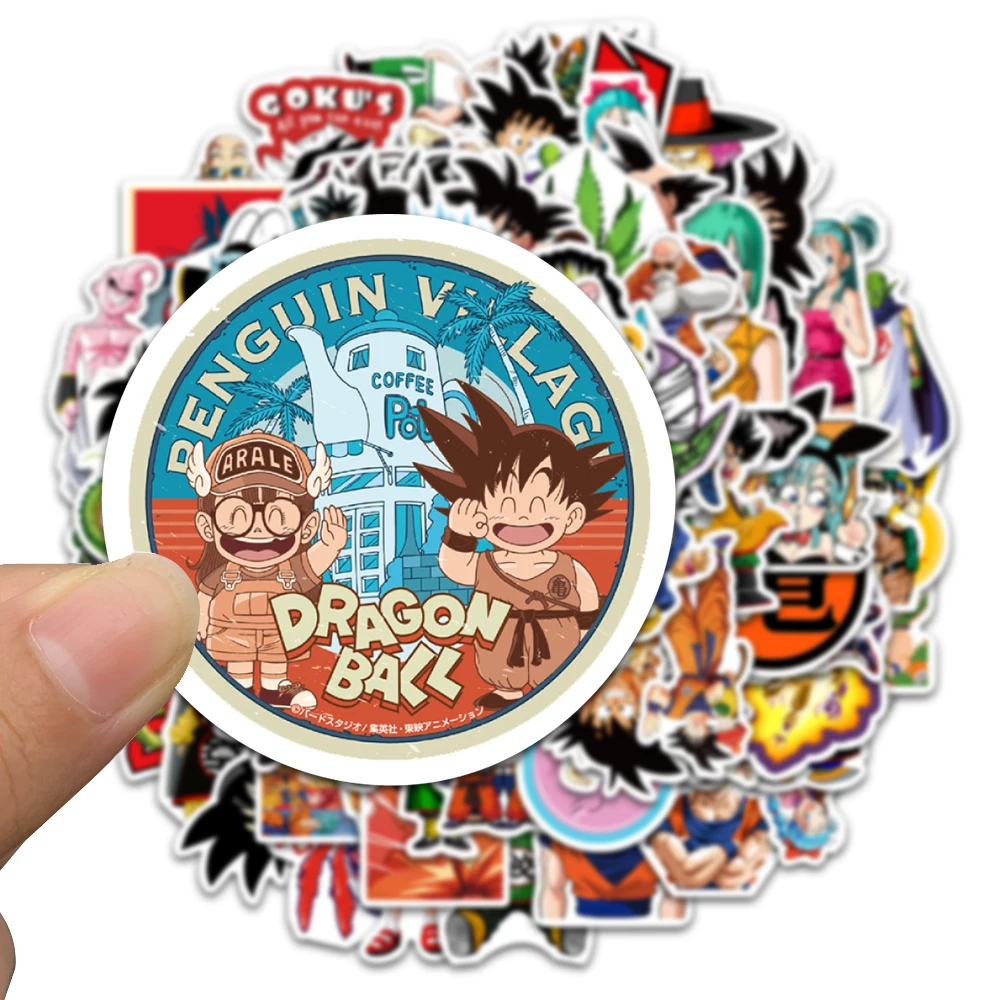 50/100Pcs Anime Dragon Ball Stickers for Kids Graffiti Skateboard Laptop Water Bottle Motorcycle Cartoon Sticker Toy Decal