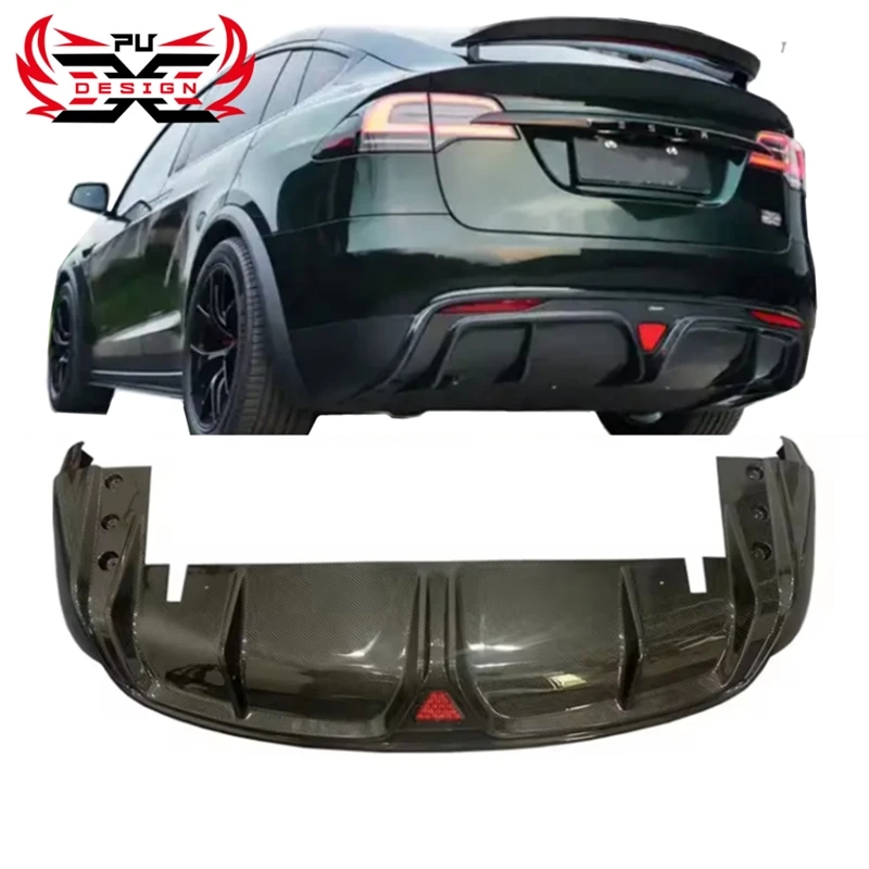 

CMS Style Rear Diffuser Rear Bumper Carbon Fiber Body Kit For Tesla Model X 2023 Body Kits