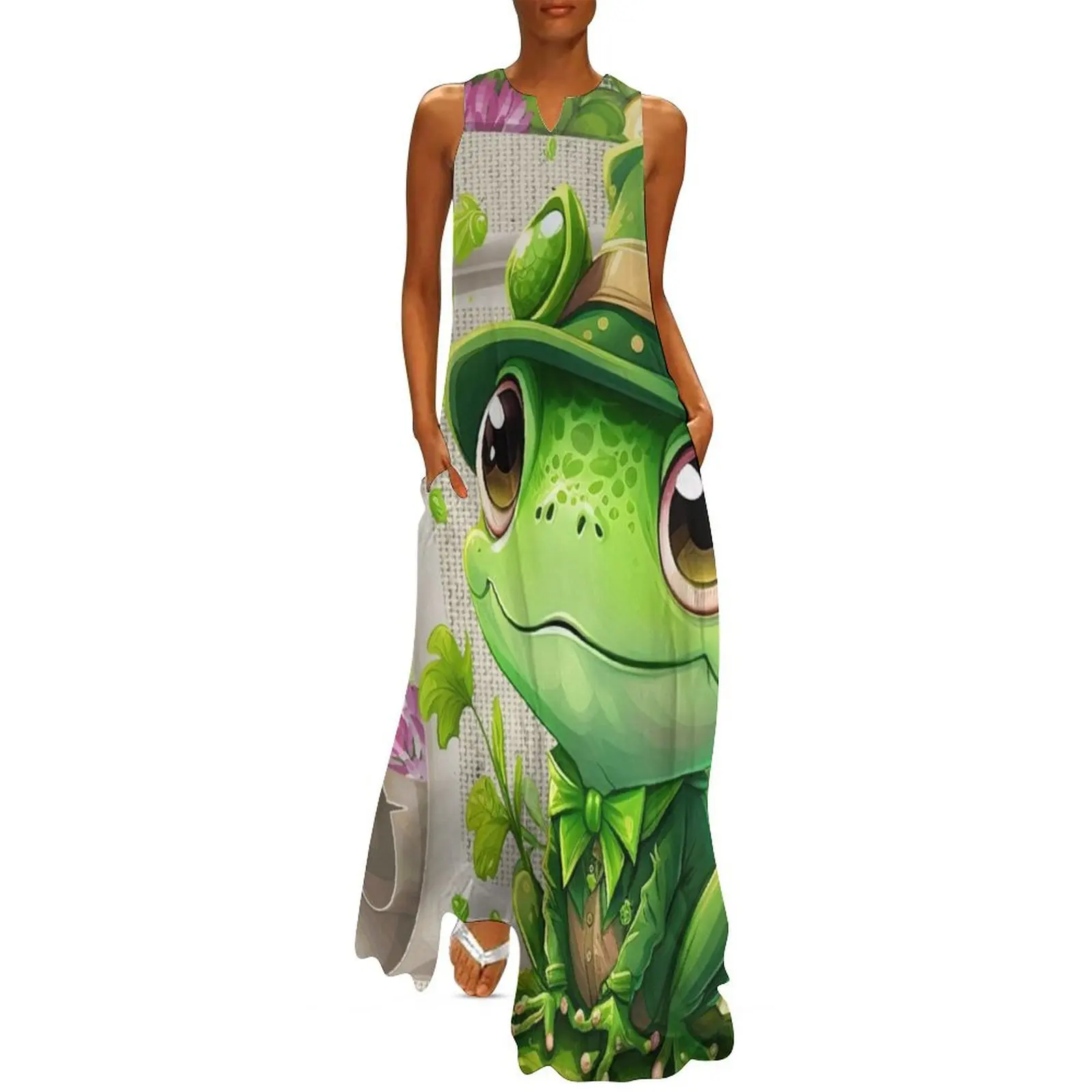 

Vintage Funny St Patricks Day Greeting Long Dress beach dresses evening dresses women women's evening dresses 2025