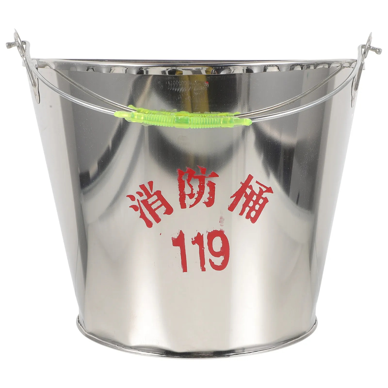 

Premium Stainless Steel Semi Circular Sand Bucket Double Insulated Heat Resistant Fire Emergency Bucket for Home Garage