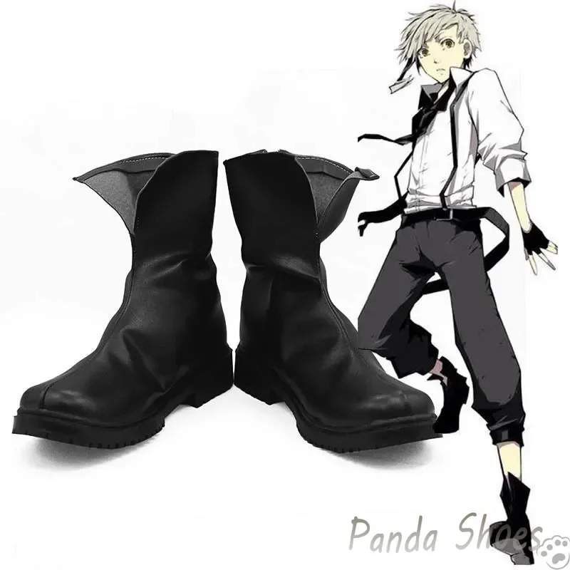 Bungo Stray Dogs Nakajima Atsushi Cosplay Shoes Anime Boots Nakajima Atsushi Cosplay Costume Prop Shoes for Con Halloween Party